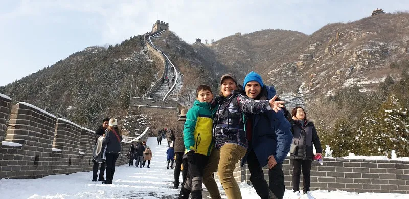pareja muralla china